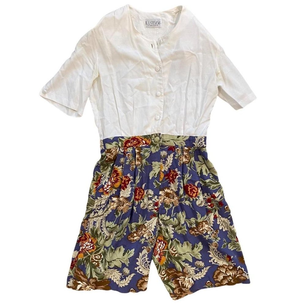Vintage 80s cotton romper